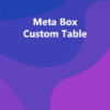 Meta Box Custom Table