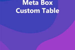 Meta Box Custom Table