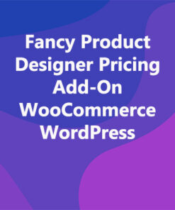 Fancy Product Designer Pricing Add-On WooCommerce WordPress