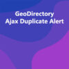 GeoDirectory Ajax Duplicate Alert