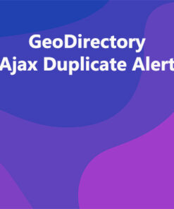 GeoDirectory Ajax Duplicate Alert