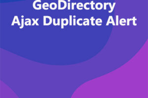 GeoDirectory Ajax Duplicate Alert